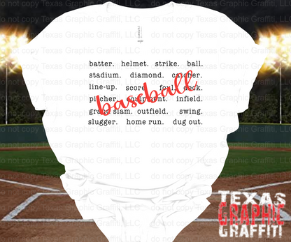 Baseball/Softball Typography